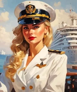 Lady Ship Captain Diamond Painting