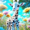 Little Albino Giraffe Diamond Painting
