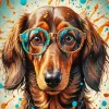 Long Haired Dachshund Diamond Painting