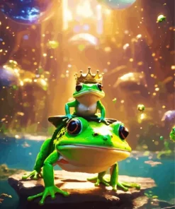 Mom and Baby Frog Diamond Painting