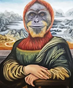 Mona Lisa Monkey Diamond Painting