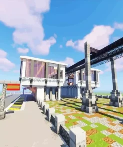 Monorail Minecraft Diamond Painting