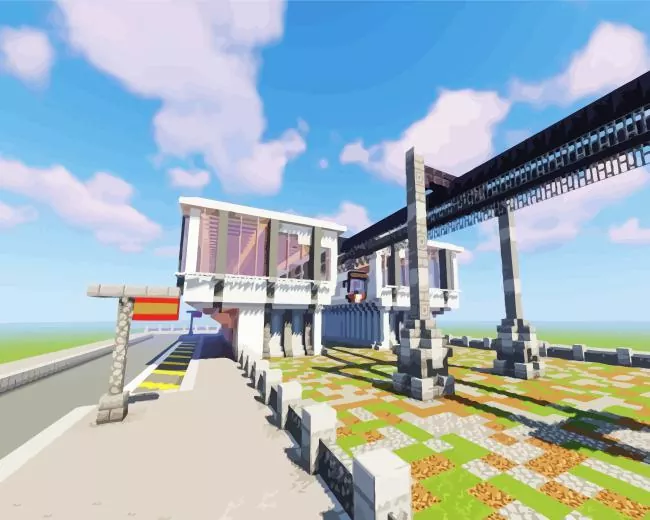 Monorail Minecraft Diamond Painting Monorail Minecraft Diamond Painting