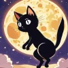 Moon and Cat Diamond Painting