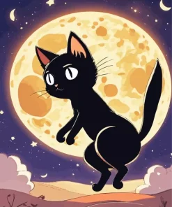 Moon and Cat Diamond Painting
