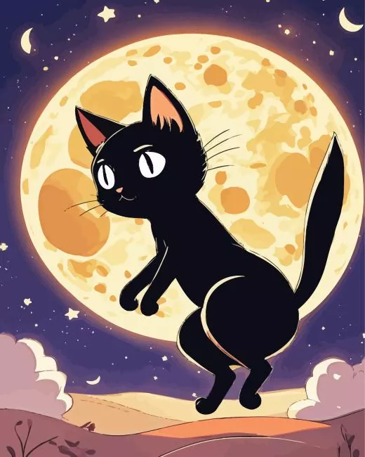 Moon and Cat Diamond Painting Moon and Cat Diamond Painting