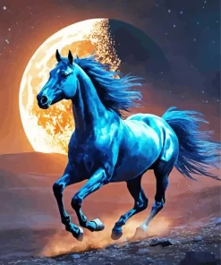 Moon and Horse Diamond Painting