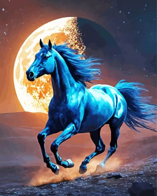 Moon and Horse Diamond Painting Moon and Horse Diamond Painting