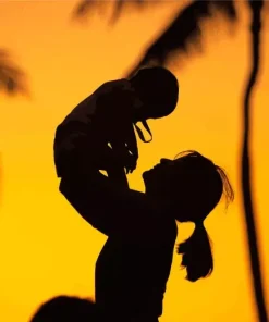 Mother Silhouette Diamond Painting