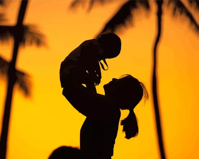 Mother Silhouette Diamond Painting Mother Silhouette Diamond Painting
