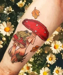 Mushroom Tattoo Diamond Painting