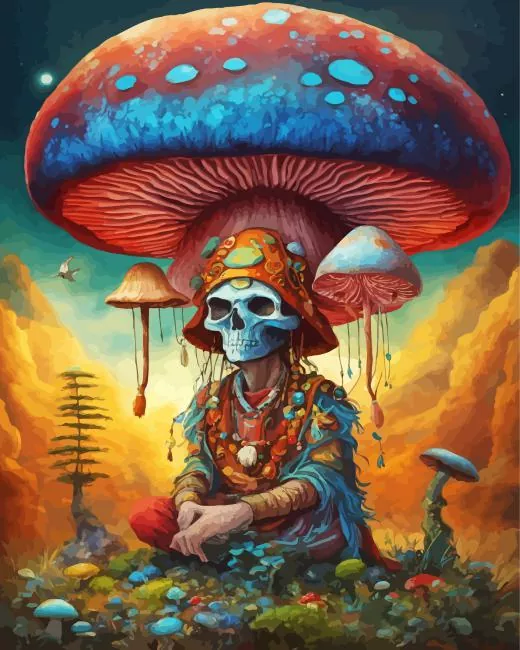 Mushroom and Skull Diamond Painting Mushroom and Skull Diamond Painting