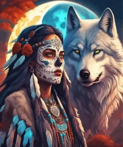 Native American Girl Diamond Painting