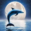 Night Dolphin Diamond Painting