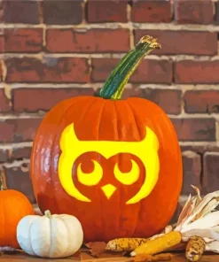 Owl Pumpkin Diamond Painting