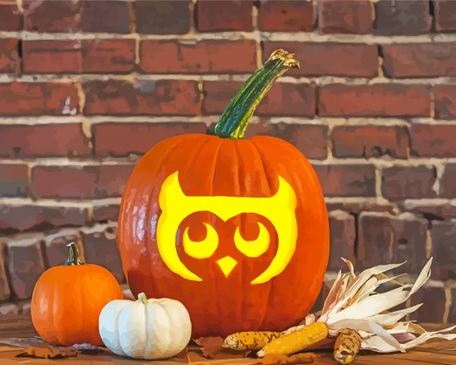Owl Pumpkin Diamond Painting Owl Pumpkin Diamond Painting