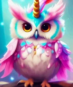Owl Unicorn Diamond Painting
