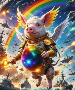 Pig and Ships Diamond Painting