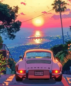 Pink Porsche Diamond Painting