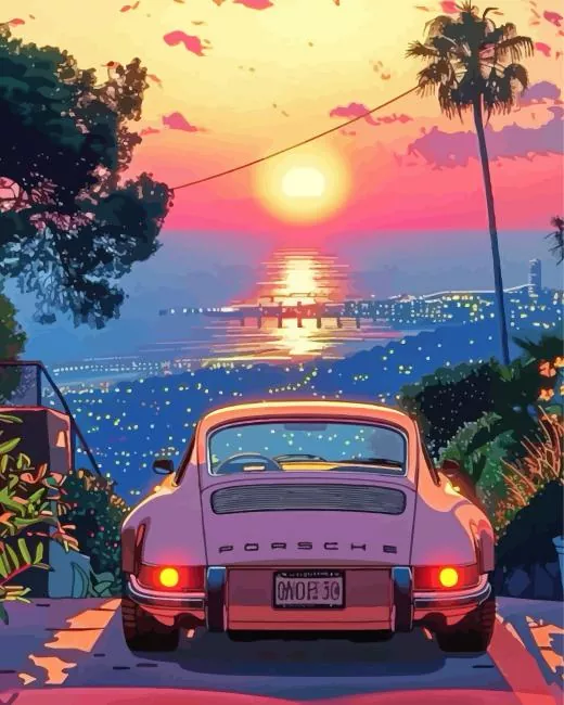 Pink Porsche Diamond Painting Pink Porsche Diamond Painting