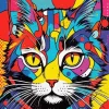 Pop Art Cat Diamond Painting