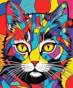 Pop Art Cat Diamond Painting