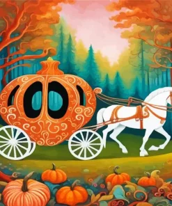 Pumpkin Carriage Diamond Painting