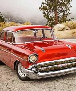 Red 57 Chevy Diamond Painting
