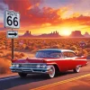 Red Cadillac Diamond Painting