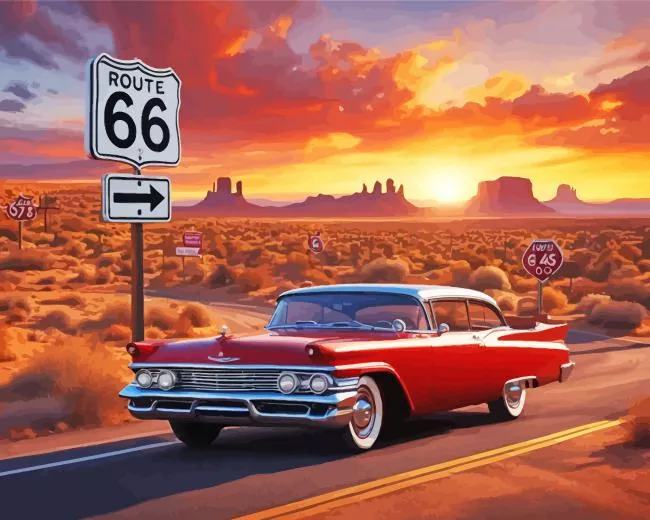 Red Cadillac Diamond Painting Red Cadillac Diamond Painting