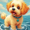 Shih Poo Puppy Diamond Painting