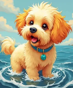 Shih Poo Puppy Diamond Painting