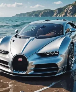 Silver Bugatti Diamond Painting
