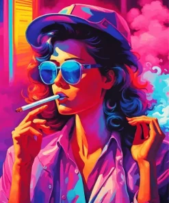 Smoking Woman Art Diamond Painting
