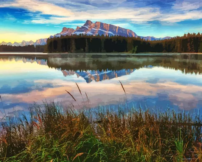 Two Jack Lake Diamond Painting Two Jack Lake Diamond Painting