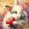 Valentine Bunny Diamond Painting