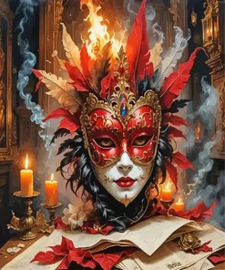 Venetian Carnival Mask Diamond Painting