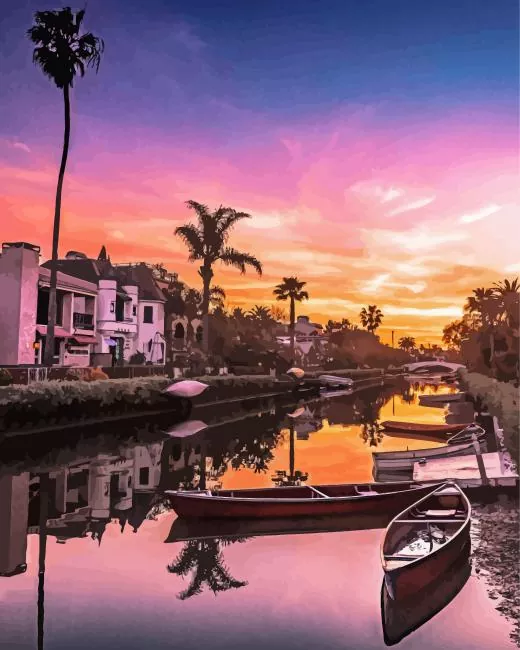 Venice Canal California Diamond Painting Venice Canal California Diamond Painting