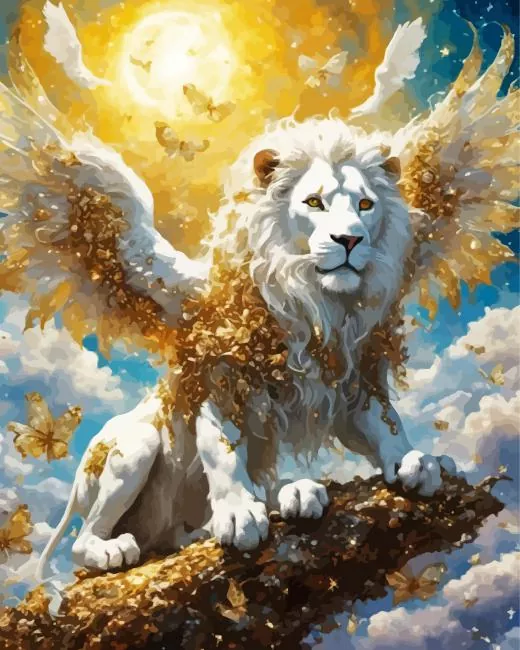 White Lion with Wings Diamond Painting White Lion with Wings Diamond Painting
