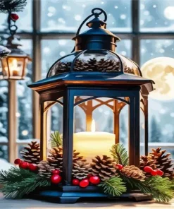 Christmas Candle Diamond Painting