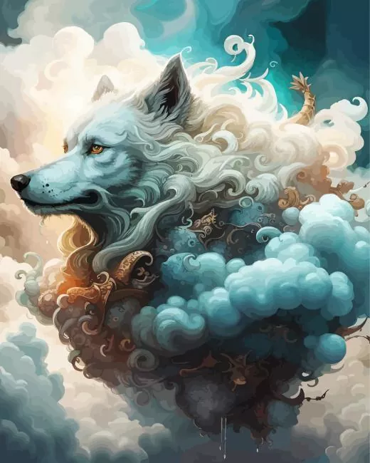 Abstract Cloud Wolf Diamond Painting Abstract Cloud Wolf Diamond Painting