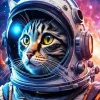 Astronaut Cat Diamond Painting