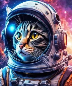 Astronaut Cat Diamond Painting