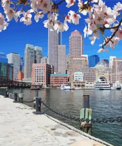 Boston Cherry Blossom Diamond Painting