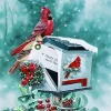Cardinal on Christmas Diamond Painting