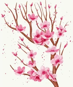 Cherry Blossom Branch Diamond Painting