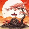 Cherry Blossom Japan Diamond Painting