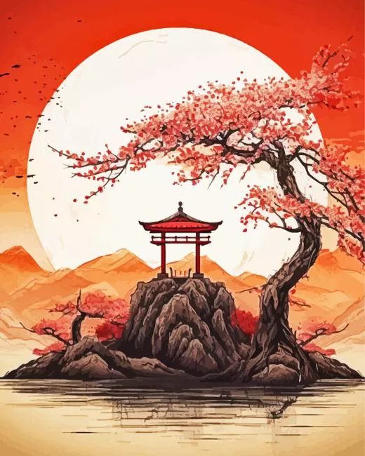 Cherry Blossom Japan Diamond Painting Cherry Blossom Japan Diamond Painting