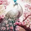 Cherry Blossom Peacock Diamond Painting