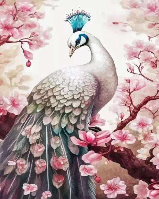 Cherry Blossom Peacock Diamond Painting Cherry Blossom Peacock Diamond Painting
